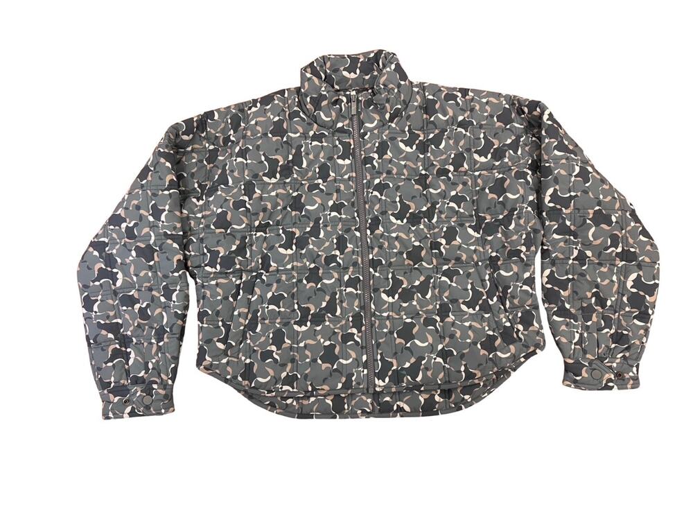 TravisMathew City Edge Quilted Jacket Dark Slate Multi Camo Men's M NWT